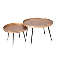 Nouvelles Tables Basses Extensibles Traditionnelles en Bois, avec Plateau Métallique, Écologiques, Rangement Intégré, Tables d'Appoint Centrales Modernes, Vente Chaude