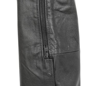 Pantalones de cuero Punk Hip Hop de cintura alta para hombre, diseño de carreras al aire libre a prueba de viento, tela de lavado oscuro, patrón recto, venta al por mayor - Product Image 4