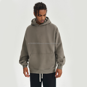 Sweat-shirt oversize de haute qualité, épais et lourd, streetwear, coton 450 g/m², impression personnalisée en relief, uni, sans cordon, molleton, sweat-shirt pour homme - Product Image 2