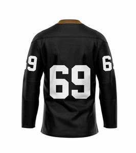 Maillot de hockey sur glace de couleur personnalisée avec numéro broderie imprimée personnalisée vêtements de sport respirants antibactériens à séchage rapide - Product Image 4