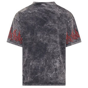 Camiseta Extra Grande para Hombre, Personalizada, de Alta Calidad, 100% Algodón Orgánico, con Bordado Gráfico Vintage, Lavado Ácido - Product Image 4