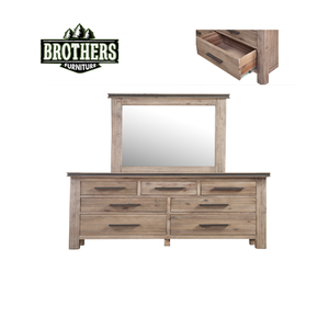 Dresserr de madera 7 cajones y espejo de marco Venta caliente marca ATLAS de Vietnam - Product Image 1