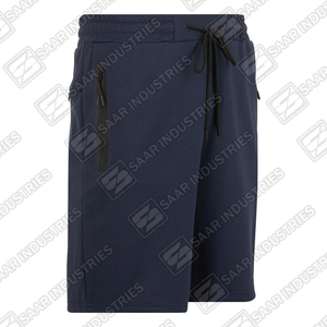 Pantalones cortos para hombre de lana de algodón 100% de peso pesado de calidad superior en color azul marino con opción de logotipo serigrafiado personalizado - Product Image 4