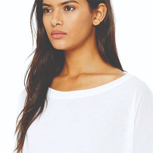 Camisetas de Manga Larga con Cuello Redondo de Felpa, Ropa Casual de Calle con Logotipo Personalizado, Camisetas de Mujer de Diseño Personalizado al por Mayor, Poliéster/Algodón - Product Image 5