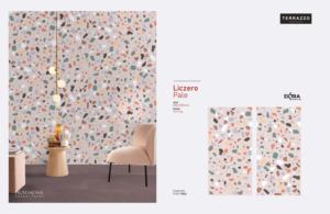 กระเบื้องพอร์ซเลนอินเดียเกรดพรีเมียม ลายเทอร์ราซโซ่ LICZERO สีอ่อน ผิวแบบแกะสลัก - Product Image 2