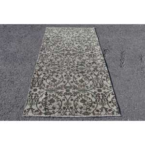 พรมวินเทจ, พรมตกแต่งขนาด 3.5x6.6 ฟุต พรมตุรกี, พรมขนสัตว์เปอร์เซียสีเขียว - Product Image 1