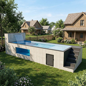 Piscina Elevada de 40 pies para Contenedor, Gran Capacidad para Hoteles y Resorts Familiares al Aire Libre, con Kit Completo - Product Image 1