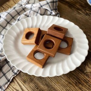 Ronds de serviette en bois de qualité supérieure pour Table à manger Style rustique décor à la maison Restaurant Banquet Table accessoires - Product Image 3