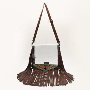 Prêt à Stock Bohème Western Designer En Cuir De Vachette Bandoulière Fourre-Tout Sac À Bandoulière En Cuir Véritable Main Outillage Fleur En Gros - Product Image 2