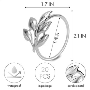 Porte-serviettes décoratif en forme de feuille pour la décoration de la table de mariage, les fêtes et les événements, les repas et les repas. - Product Image 5