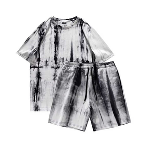 <b>Men's</b> <b>Short</b> <b>Sets</b> Two Piece <b>Men's</b> <b>Top</b> Quality Casual Wear Tie Dye <b>Shorts</b> <b>Set</b> Made Your Own Design <b>Short</b> <b>Set</b> for <b>Men</b> - Product Image 2