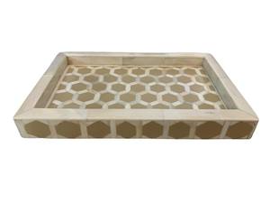 ถาดเสิร์ฟทรงสี่เหลี่ยมทำจากกระดูกสัตว์-งานแฮนด์เมดจากอินเดีย-ดีไซน์รักษ์โลก-ของตกแต่งบ้านสไตล์โมเดิร์นสุดหรู - Product Image 3