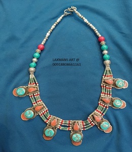 New Model Tibetan <b>Stone</b> Beaded Mala Necklace Trendy Tibetan Design Necklace From India Beaded Fashion Tibetan Necklace Wholesale - Product Image 1