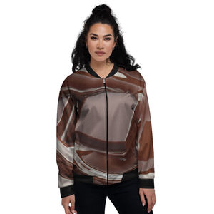 Blouson aviateur en coton de haute qualité pour femmes col montant fermeture éclair manches longues imprimé Sublimation conception haut respirant - Product Image 1