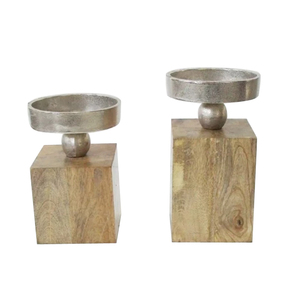 Vente chaude À La Main Conception Bougeoir Nouveau Style Bougeoir En Bois Forme D'étoile En Métal Finition Dorée Bougeoir - Product Image 2