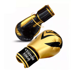 Venta al por mayor de guantes de boxeo de color negro resistentes de entrenamiento profesional con logotipo personalizado de fábrica guantes de boxeo profesionales personalizados - Product Image 2