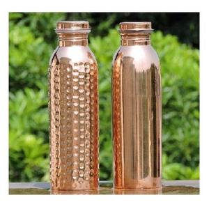 Bouteille en cuivre pur fini à moitié martelé pour l'eau potable au bureau et à l'école Bouteille en cuivre étanche - Product Image 3
