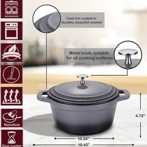 Casserole noire de luxe Design élégant et contemporain Parfait pour cuisiner, servir des repas chauds et impressionner les invités - Product Image 2