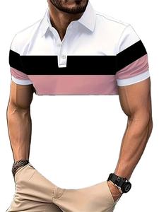 Chemise polo pour homme à manches courtes et col à revers assorti aux couleurs, adaptée aux sports de plein air comme le golf et le tennis, tendance 2026 - Product Image 4