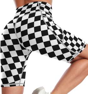 Short de yoga taille haute pour femme solide 100% polyester ceinture élastique respirant séchage rapide léger entraînement écologique - Product Image 3