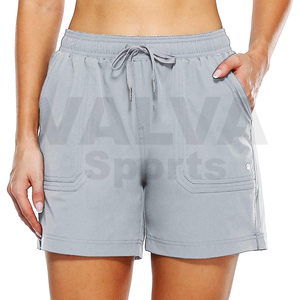 กางเกงขาสั้นออกกำลังกายโยคะผ้าฝ้าย 100% คุณภาพสูง ดีไซน์สวย ระบายอากาศได้ดี เอวสูง ยืดหยุ่น พร้อมปักโลโก้ - Product Image 1