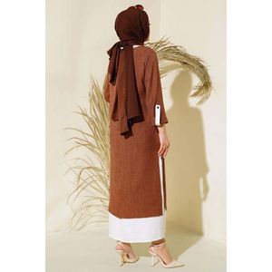 Robe Ensemble 2 Pièces Marron - Product Image 1
