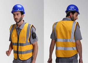 Top Brand CRESTLINE INDUSTRY Waterproof <b>Fluorescent</b> Hi Visibility Safety Reflective Vest Workwear <b>Clothing</b> Custom Logo Printing - Product Image 3
