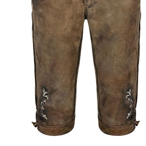 กางเกงขาสั้นหนังบาวาเรียสำหรับผู้ชายกางเกงขาสั้นหนังแท้ - Product Image 5