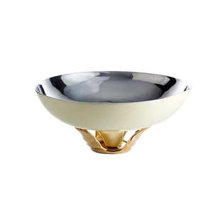 CUENCO CENTRAL PARA MESA DE COMEDOR CON CUENCO ACABADO EN ORO PARA USO DOMÉSTICO CUENCO DE ORO DE LUJO - Product Image 3