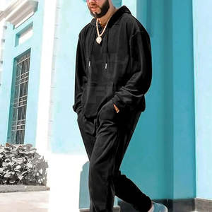 Chándal Deportivo de Felpa Transpirable 100% Algodón, Resistente al Viento, de Alta Calidad para Hombre, con Logotipo Personalizado 2024, Corte Regular, Tallas Grandes - Product Image 5