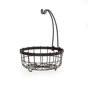 Panier à fruits en fil métallique avec cintre à bananes pour décor de cuisine Produit tendance Nouveau support de cintre en fer - Product Image 1