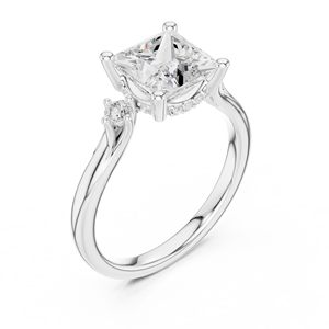 Joyas frescas Anillo de compromiso de diamantes de moissanita de oro sólido de 14 quilates para mujer Diseño vintage - Product Image 2