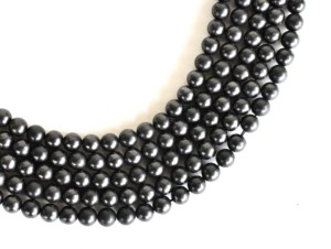 Perles rondes en shungite noire de qualité AAA de 8 mm, brins, fournisseur indien, fabrication de bijoux, pièces décoratives - Product Image 5