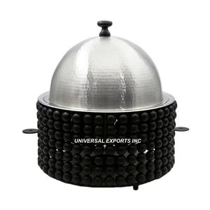 หม้ออุ่นอาหารโลหะสแตนเลสติดผนังสองชั้นออกแบบรูปทรงกลม - Product Image 3