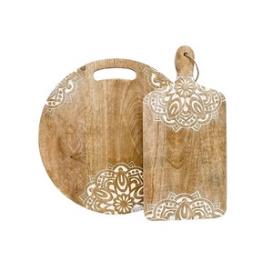 Plateau de service en bois d'acacia le plus vendu, table basse décorative pour salon, hôtel, restaurant, pour Noël - Product Image 3