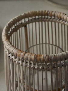 Ensemble de 3 lanternes à bougies en rotin, lanternes en osier artisanales pour la décoration de table à la maison, salon, chambre à coucher, style ferme - Product Image 6