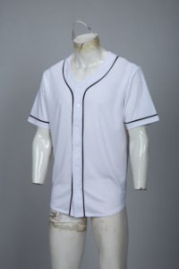 Camiseta de béisbol dividida personalizada de alta calidad con botones, Camiseta deportiva con nombre cosido personalizado para hombres - Product Image 2