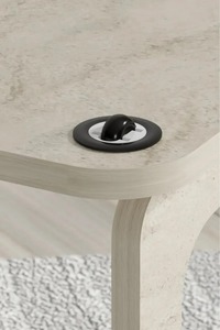 โต๊ะหินอ่อนขนาดกะทัดรัดโต๊ะข้างโซฟาที่ทันสมัยพร้อมท็อปหินอ่อนธรรมชาติสำหรับเฟอร์นิเจอร์บ้านและสำนักงาน - Product Image 5