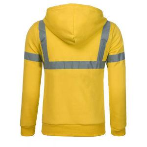 Sweat-shirt de sécurité haute visibilité ANSI Classe 3, réfléchissant, imperméable, avec fermeture éclair, poches, en polyester polaire, vêtements de travail, vente en gros OEM - Product Image 3