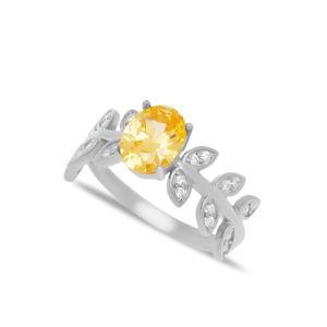 Bague en pierre de Zircon jaune de forme ovale, fait à la main, vente en gros, bijoux en argent Sterling 925 pour femme - Product Image 5