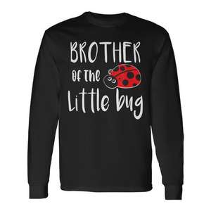 Brother of the Little Bug T-shirt à manches longues pour baby shower, adorable motif coccinelle - Product Image 1