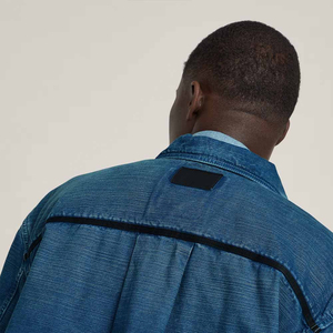 Veste en jean légère pour hommes en détresse Veste en jean confortable et haute performance pour hommes - Product Image 4