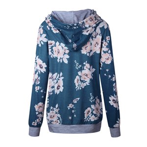 Casual Otoño Invierno negro contraste Color manga larga mujeres señoras pulóver Sudadera con capucha corta para mujeres Crop Hoodies sudaderas Tops - Product Image 4