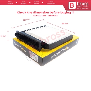 V3BSP1263 Cabin Air Pollen Filter KRAFTVOLL 06040036 for Clio MK2 3 4 <b>Duster</b> MK1 HS Logan MK1 Sandero Stepway 1 Twingo 2 - Product Image 5