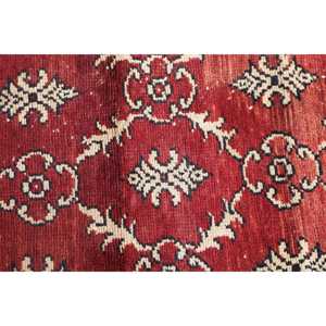 พรมวินเทจ, พรมตกแต่งขนาด 3.2x5.1 ฟุต พรมตุรกี, พรมลายพรางสีแดงทำจากขนสัตว์ - Product Image 5