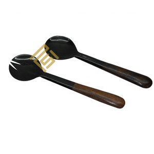 Juego de vajilla de acero inoxidable de lujo personalizable de alta calidad, abridor de diseño personalizado con mango de Metal de resina de hueso de cuerno más vendido - Product Image 2