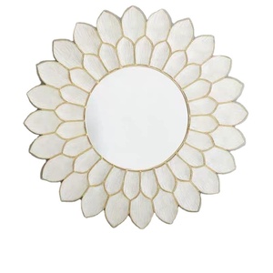 Hot Selling Iron <b>Mirror</b> Art <b>Irregular</b> Circular Living Room Metal Frame Wall <b>Mirror</b> Decor Christmas Vintage Luxury Space Casual - Product Image 1