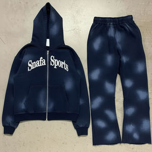 Chándales al por Mayor con Logotipo Personalizado, Nuevo Modelo, Chándales de Alta Calidad para Hombre, Chándales con Bordado y Parches Desgastados - Product Image 1