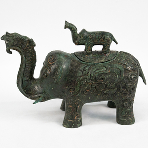 Contenitore per <span class=keywords><strong>Vino</strong></span> in Bronzo a Forma <span class=keywords><strong>di</strong></span> Elefante, Stile Antico, Artigianale, Ornamento <span class=keywords><strong>di</strong></span> Lusso per Casa e Ufficio - Product Image 1