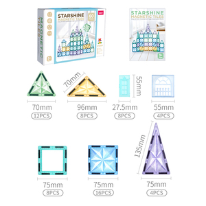 2024 yeni ürünler kök bilim mıknatıs yapı taşları oyuncak akıllı renkli mermer yarış çalıştırmak çocuklar için manyetik fayans - Product Image 6